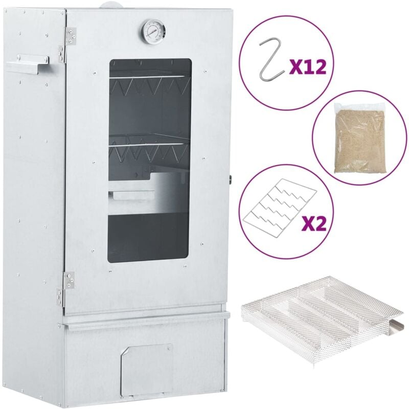 foto del prodotto vidaxl forno affumicatore bbq generatore fumo freddo acciaio zincato
