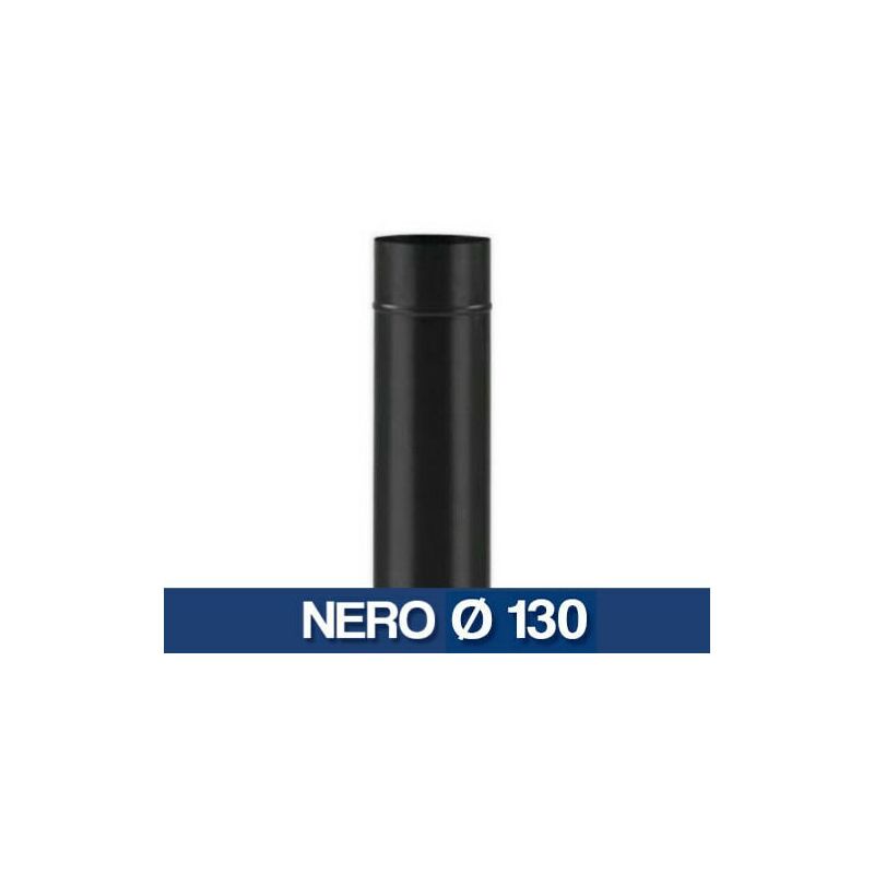 foto del prodotto tubo tubi stufa legna camino canna fumaria smaltato porcellanato mt 0,5 16070v nero 130 38460 