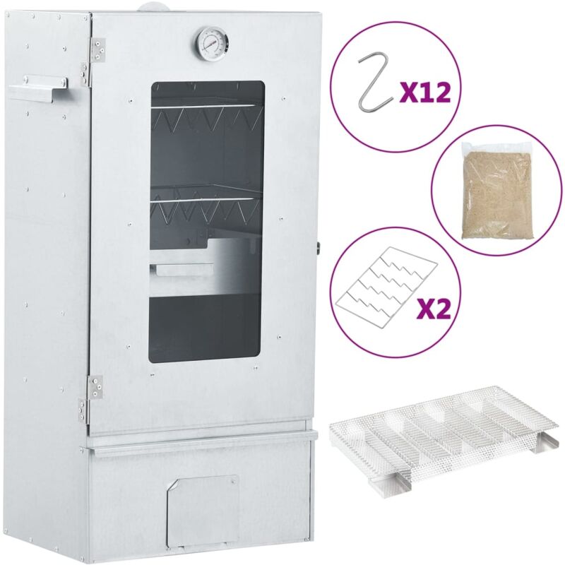 foto del prodotto vidaxl forno affumicatore bbq generatore fumo freddo acciaio zincato