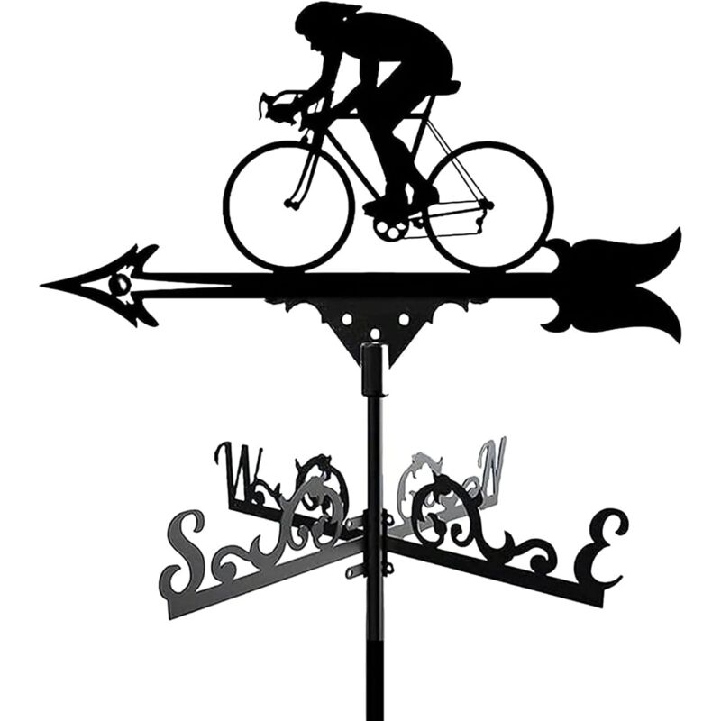 foto del prodotto banderuola per bicicletta in metallo luna banderuola decorazione banderuola banderuola nera vintage