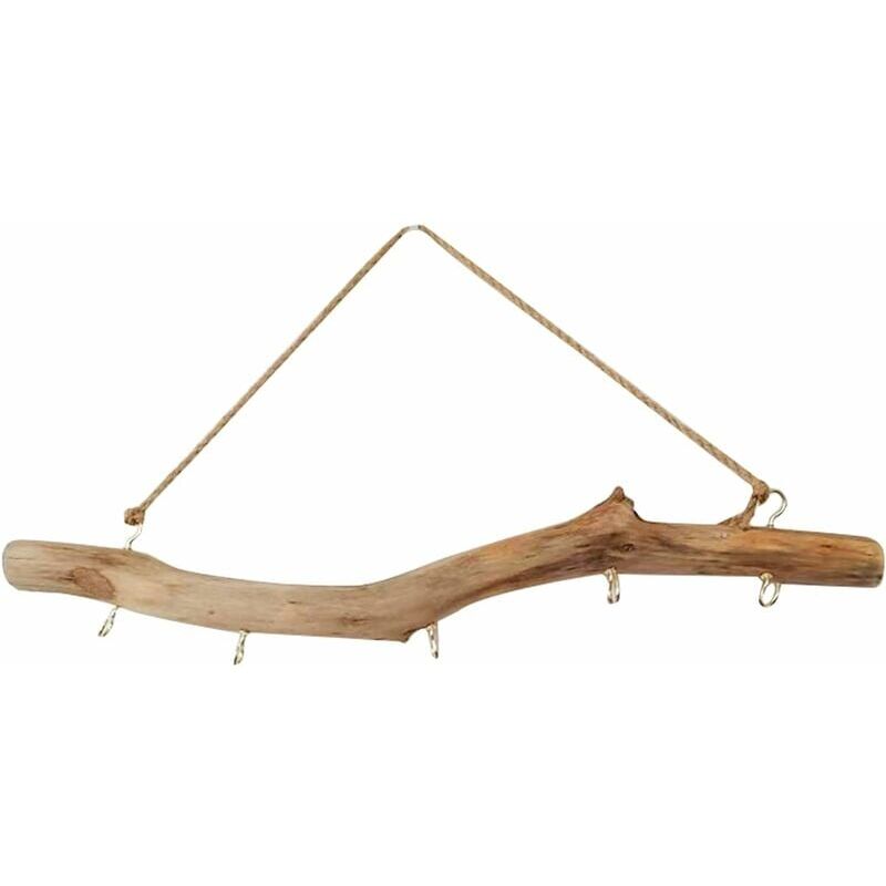 foto del prodotto appendiabiti in legno naturale, rami in legno, gancio decorativo da parete, decorazione per appendere la porta della camera da letto di casa