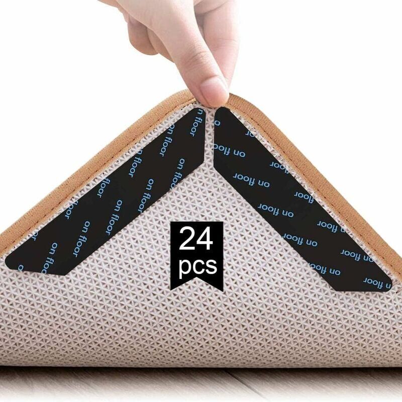 foto del prodotto pinze per tappeti, moquette antiscivolo da 24 pezzi, pinze per angoli per moquette antiarricciatura, moquette antiscivolo antiarricciatura, adesivo