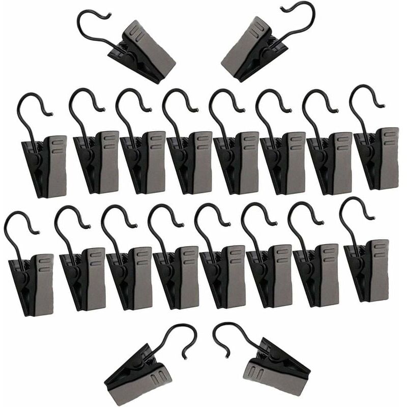 foto del prodotto accessori per tende confezione da 50 piccole clip per tende in metallo per tende, foto, decorazioni per la casa, artigianato artistico, nere