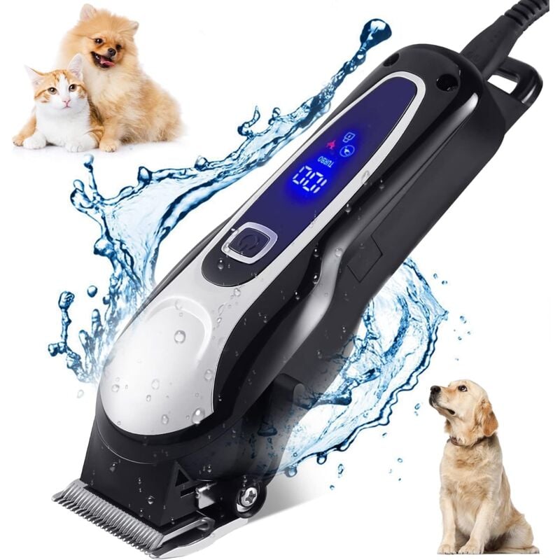 foto del prodotto tosatrice per cani professionale, kit tosatrice per cani elettrica a pelo lungo e spesso senza fili, tosatrice per animali professionale per cani e