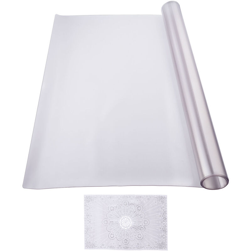 foto del prodotto mophorn tovaglia in plastica 1067x1524mm spessore 1,5 mm tovaglia rettangolare impermeabile facile da pulire per tavolo da ufficio tavolo da pranzo