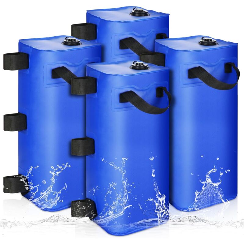 foto del prodotto sacco per pesi per tende da sole da 4 pezzi, kit pesi per tende da acqua da 80 libbre, pesi per 4 gambe per gazebo, tetti apribili, tende blu 25
