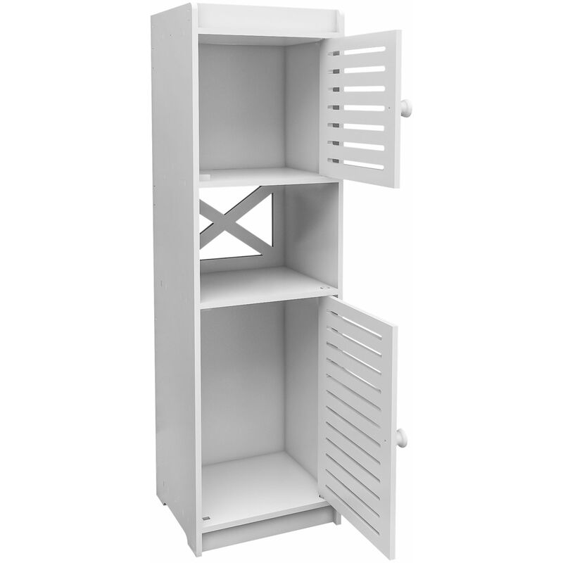foto del prodotto colonna bagno haloyo ,moderna mdf verniciato bianca 22 x 20 x 75 cm, per bagno soggiorno cucina