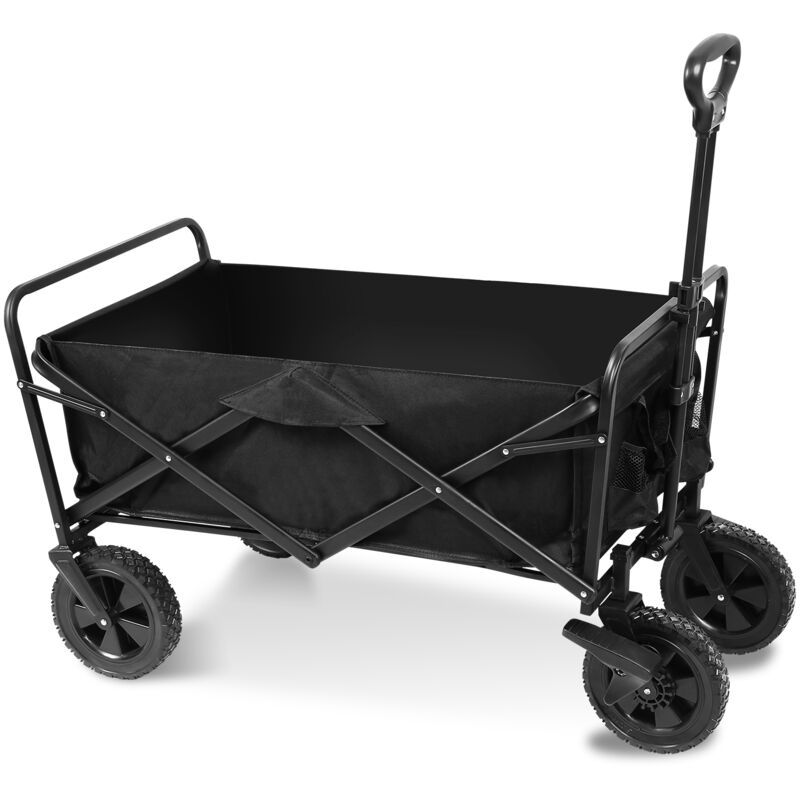 foto del prodotto trolley pieghevole da trasporto trolley da giardino da spiaggia trolley sportivo robusto nero 96 l hengda