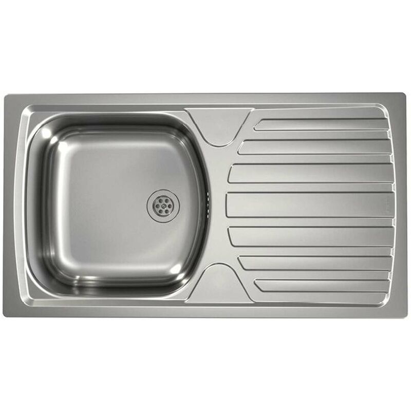 foto del prodotto basic lavello 78x44 cm, scarico 6 cm, acciaio inox 1136534 alveus