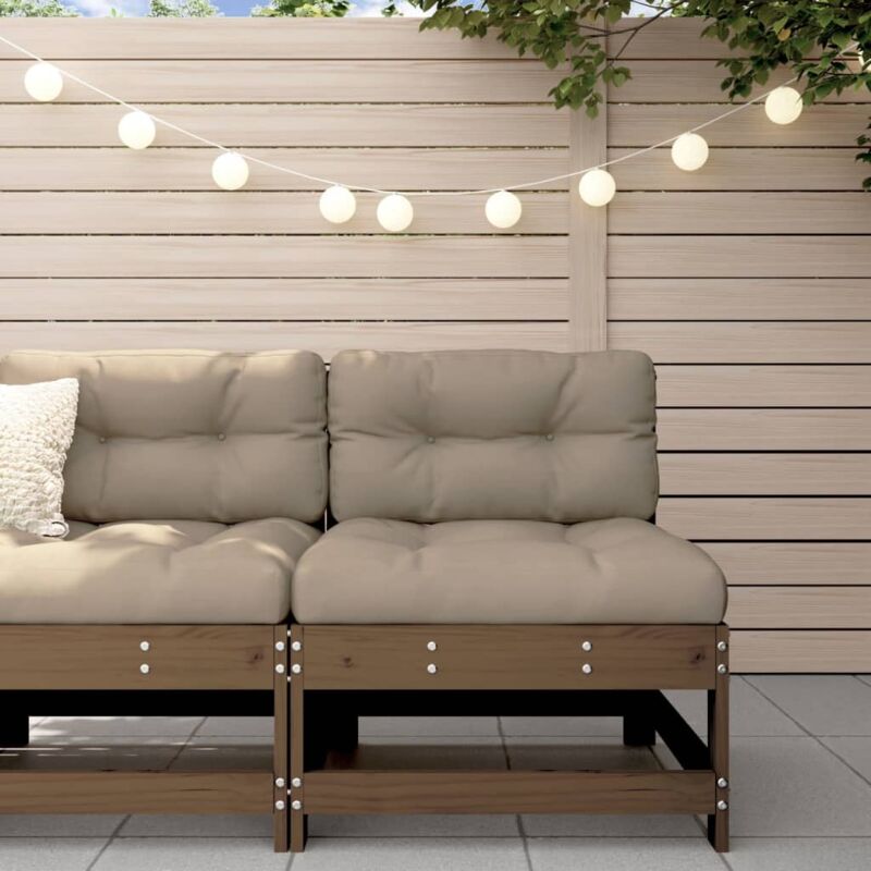 foto del prodotto furniture limited divano centrale da giardino marrone ambra