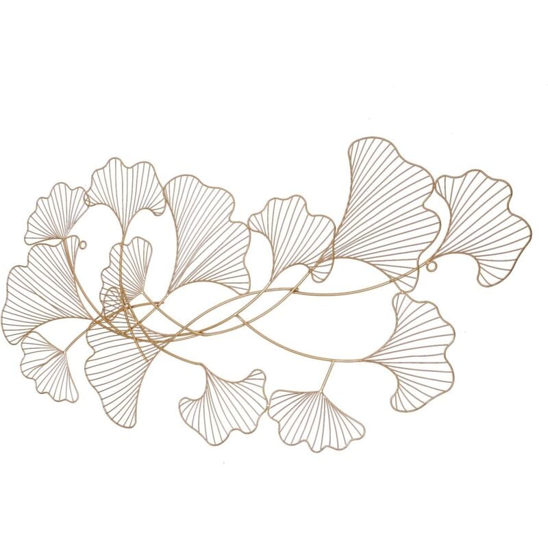foto del prodotto gojoy foglie di ginkgo metallo decorazione della parete, tridimensionale decorazione della parete, moderna decorazione della parete per soggiorno