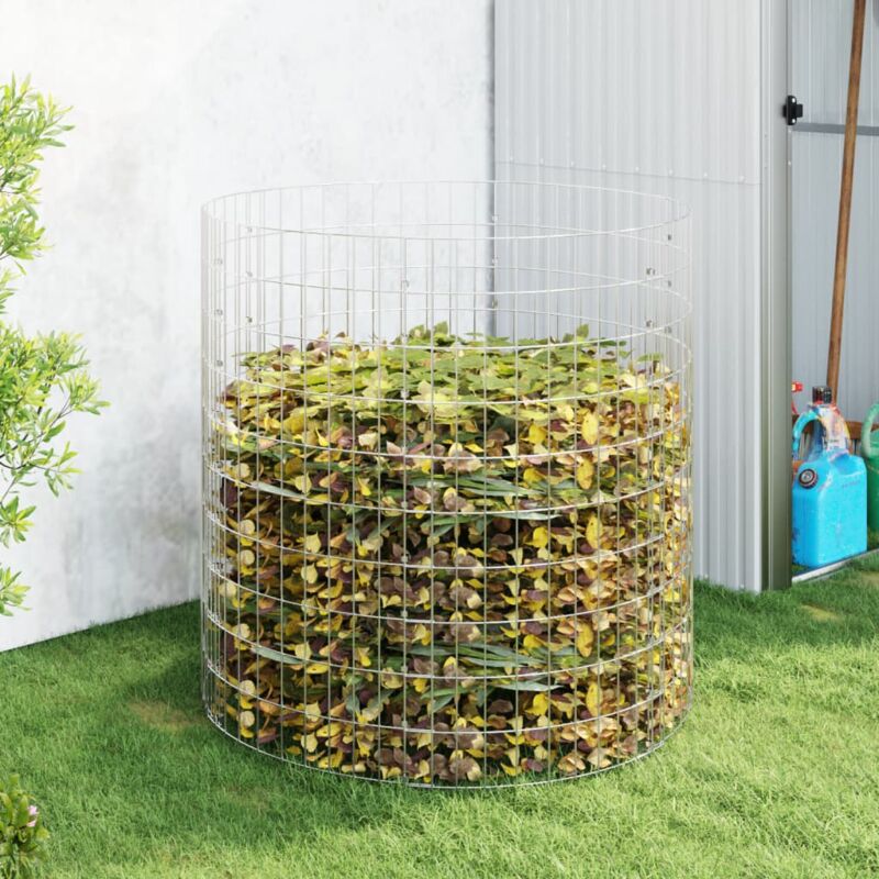 foto del prodotto vidaxl compostiera da giardino 100x100 cm in acciaio zincato