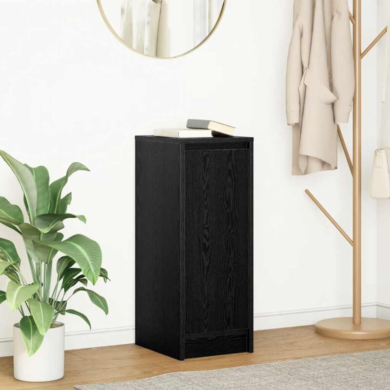 foto del prodotto vidaxl credenza rovere nero 29,5x34x76 cm in legno multistrato