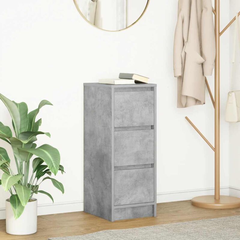 foto del prodotto vidaxl credenza grigio cemento 29,5x34x76 cm in legno multistrato