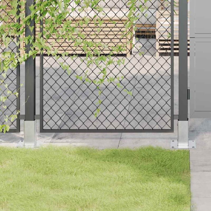 immagine 0 del prodotto vidaxl basi per pali quadrate 12 pz argento 71x71 mm acciaio zincato