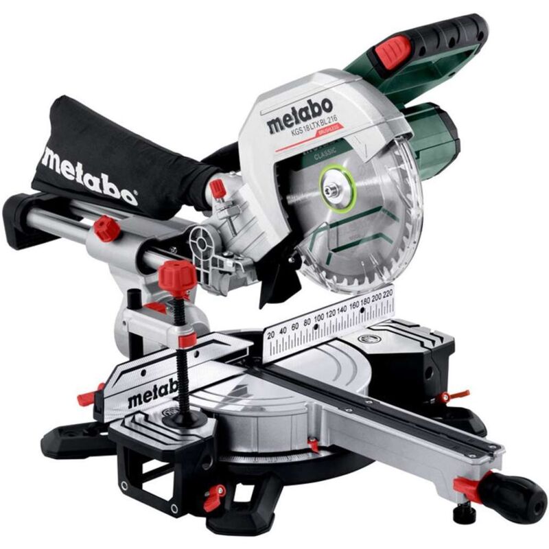 foto del prodotto metabo utensili troncatrice a batteria 18v con pianetto kgs 18 ltx bl 216, senza batteria 614216850