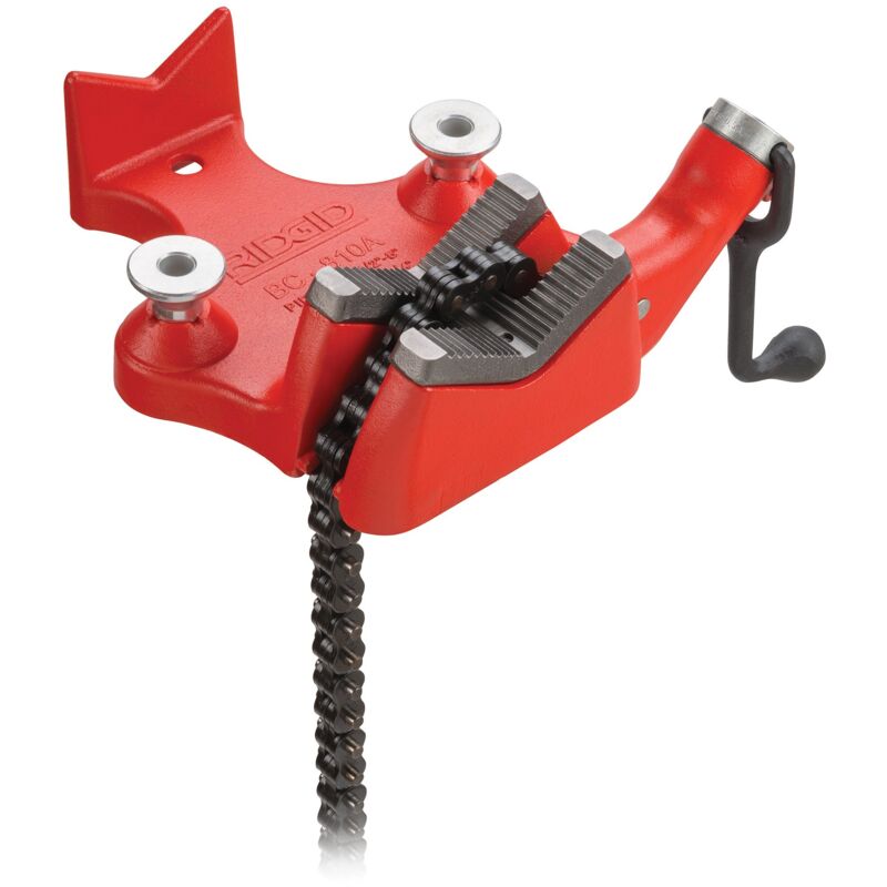 foto del prodotto 40215 morsa a catena da banco con leva di avvitamento superiore modello bc810, morsa da banco da 12 mm a 200 mm ridgid