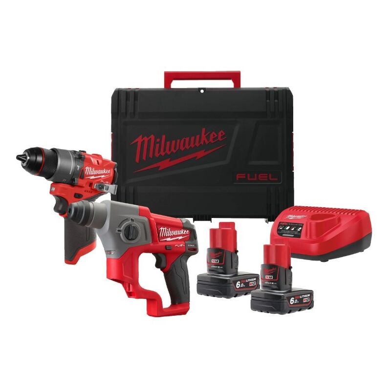 foto del prodotto milwaukee kit trapano m12 fuel tassellatore sds plus 12v 4933480591