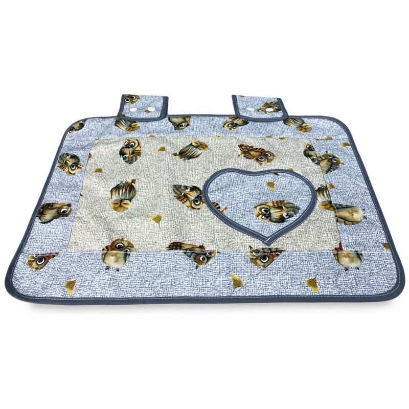foto del prodotto copriforno copri forno gufi gufetti beige