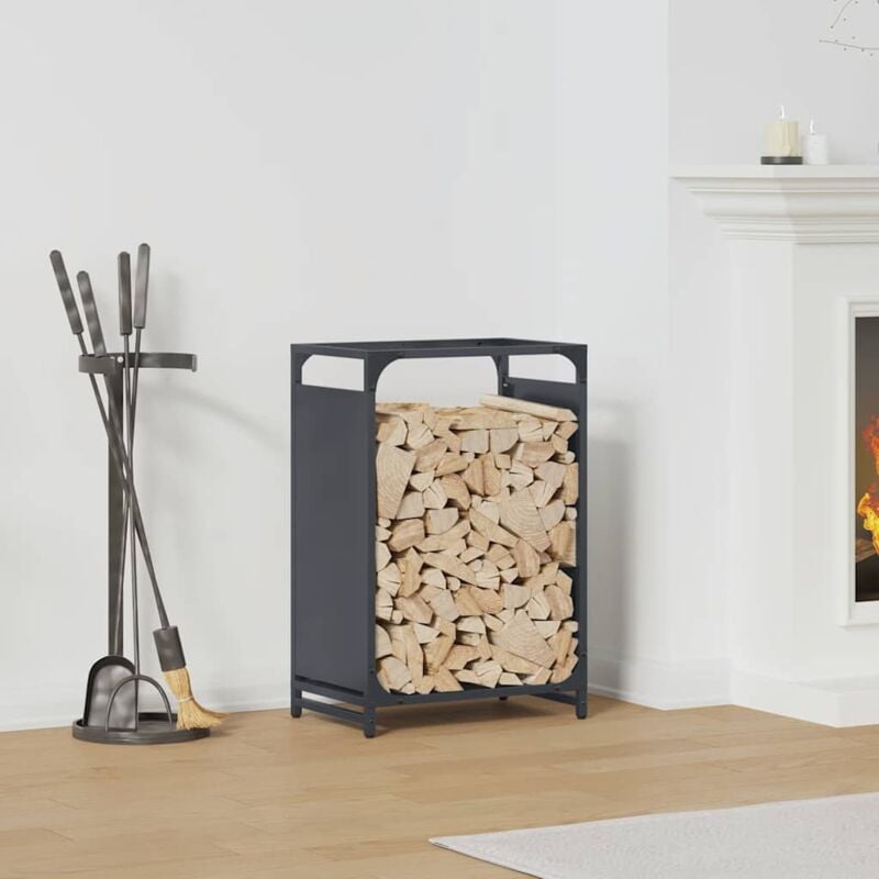foto del prodotto vidaxl rastrelliera per legna da ardere antracite 44x28x65 cm