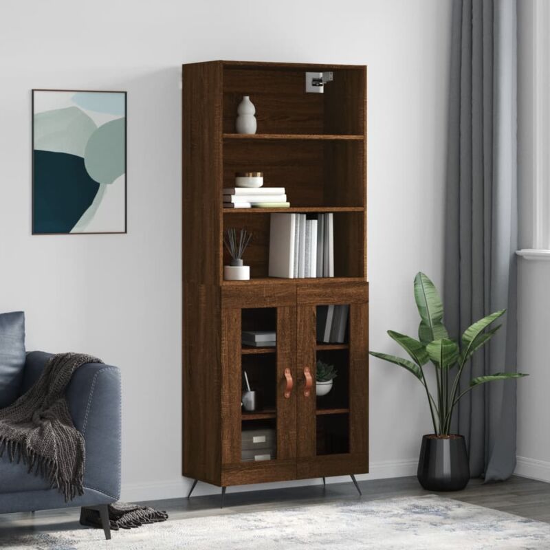 foto del prodotto jinlefu furniture limited credenza rovere marrone 69,5x34x180 cm in
