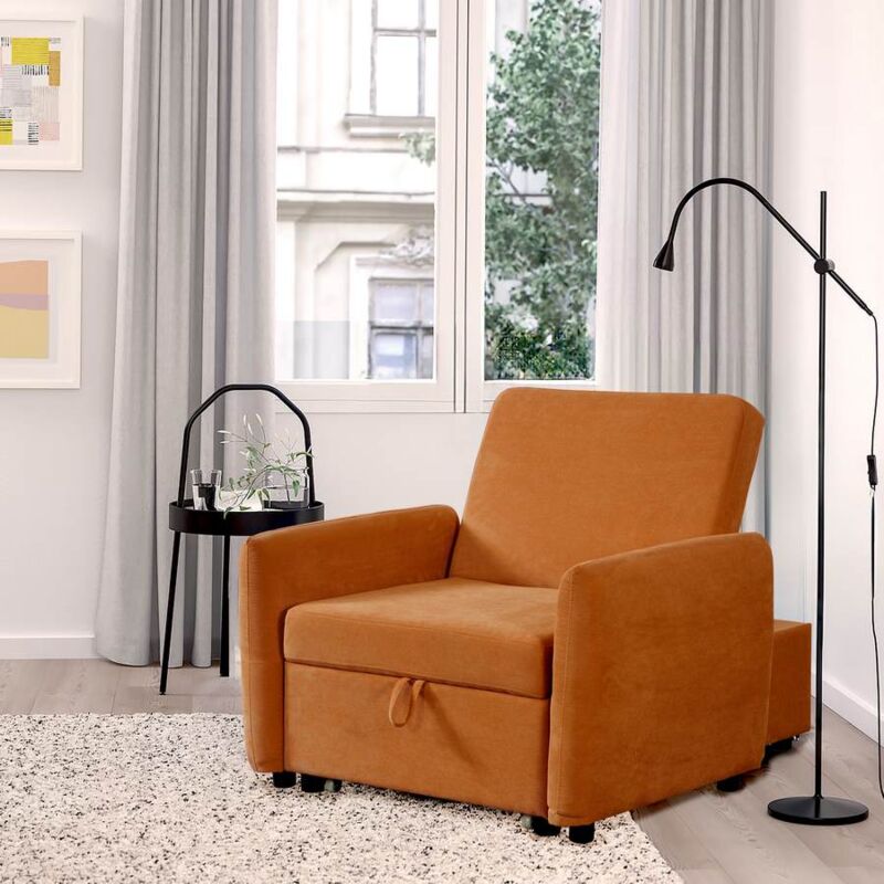 foto del prodotto we home poltrona letto arancio 95x107x87cm oulida