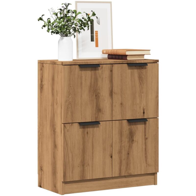 foto del prodotto vidaxl credenza rovere artigianale 60x30x70 cm in legno multistrato