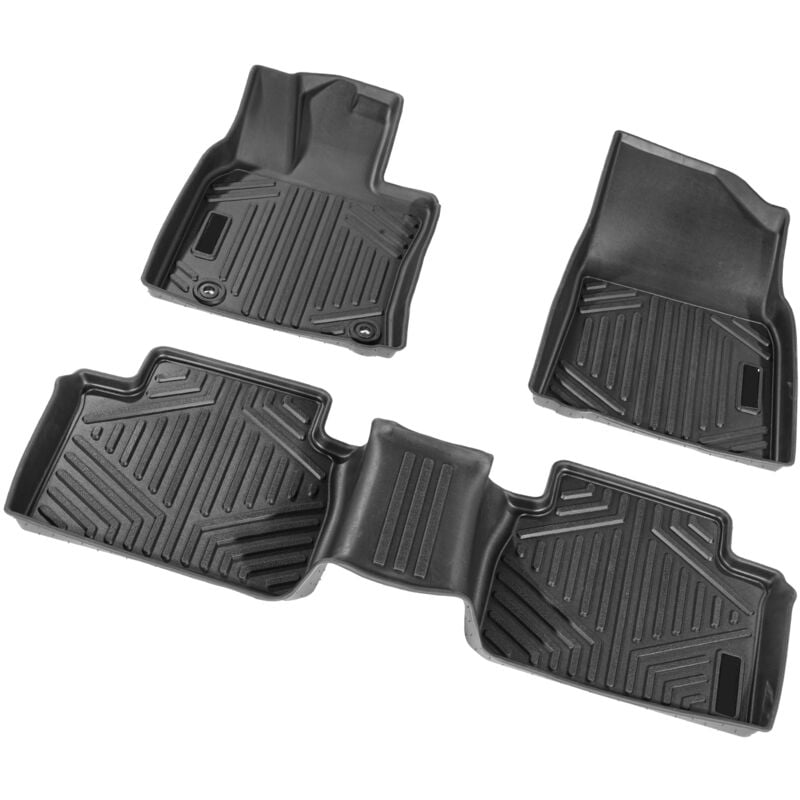 foto del prodotto mophorn tappetini per auto, adatti per toyota macchina fotografica2018 2024, 3 pezzi, rivestimenti anteriori e seconda fila, tappetini per veicoli
