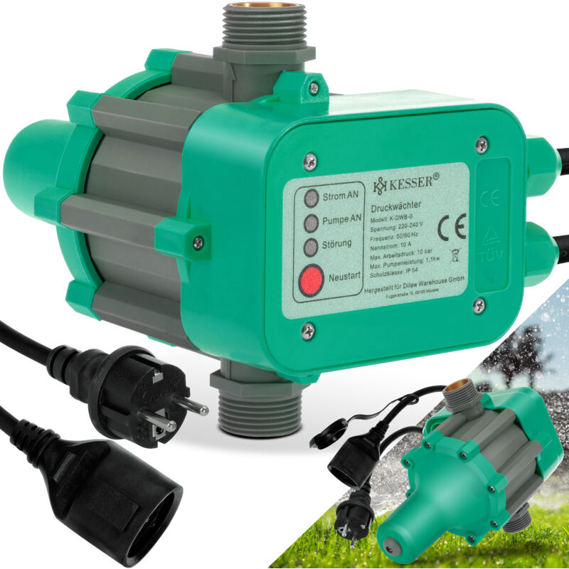 foto del prodotto pressostato pressostato controllo pompa irrigazione giardino con cavo verde kesser