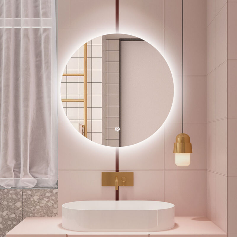 foto del prodotto aica 100x100cm specchio da bagno a led, disappannamento, funzione memoria, estetica elegante