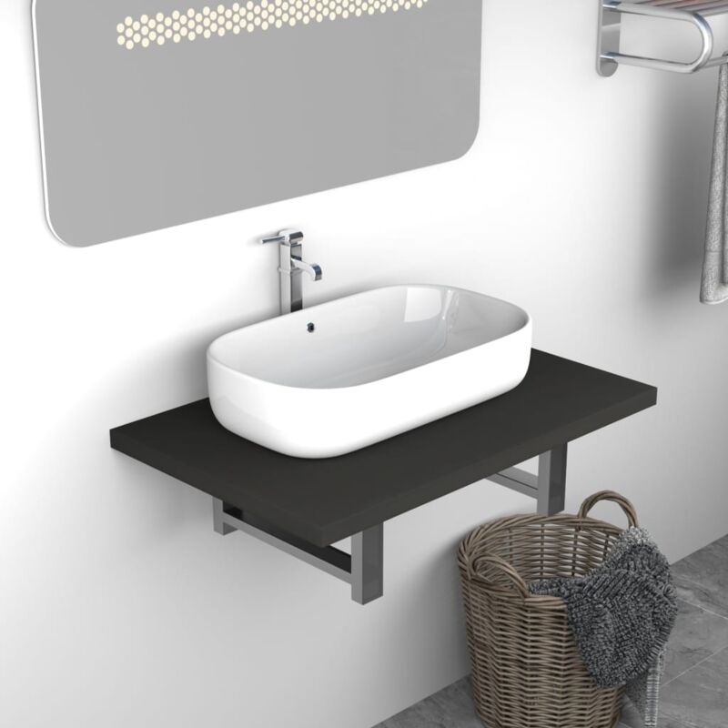 foto del prodotto prolenta premium furniture limited mobile da bagno grigio 60x40x16,3 cm