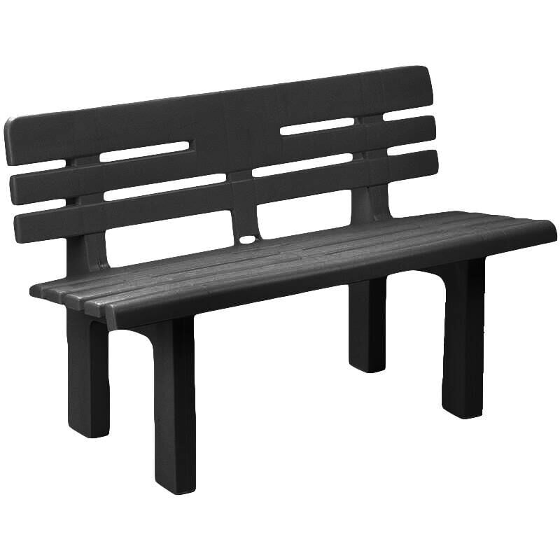 foto del prodotto panchina da esterno alim, panca monoblocco da giardino, panchina outdoor, 100 made in italy, 110x52h71 cm, antracite dmora