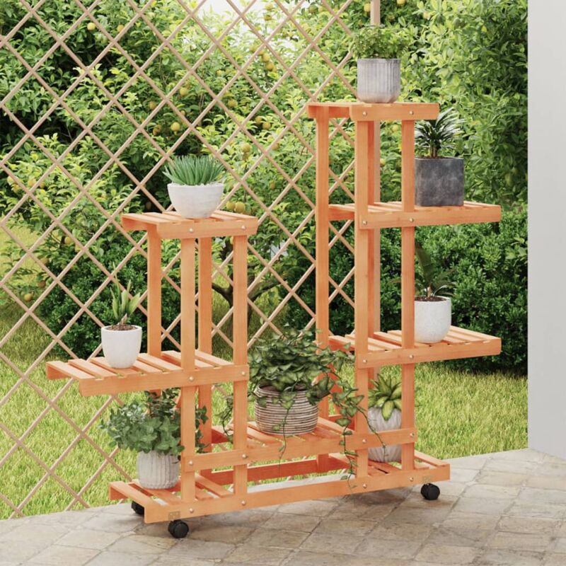 foto del prodotto furniture limited portafiori con ruote 95x25x101 cm in legno