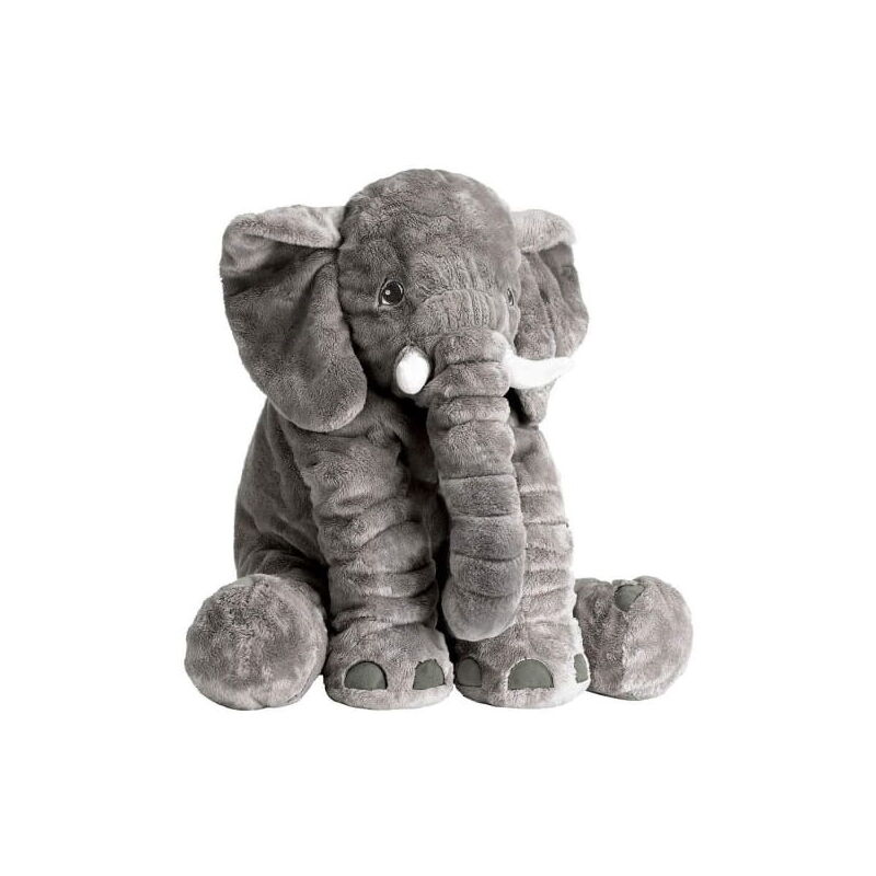 foto del prodotto viking choice peluche grande elefante cuscino coccolone peluche grigio