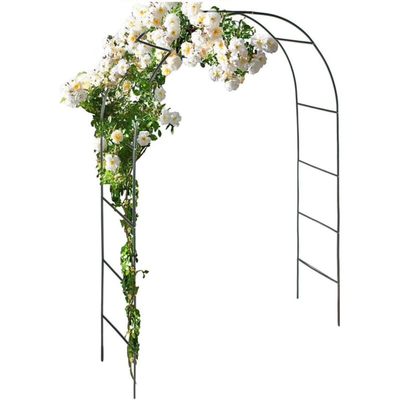 foto del prodotto unho arco per rose rampicanti 140x40x240 cm metallo arco da giardino matrimonio, nero