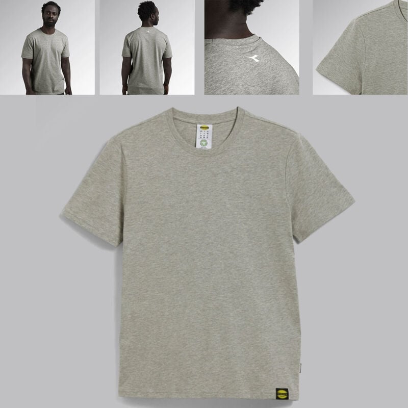 foto del prodotto t shirt mc atony organic grigio melange medio chiaro 702.176913 c5493 diadora utility xxl