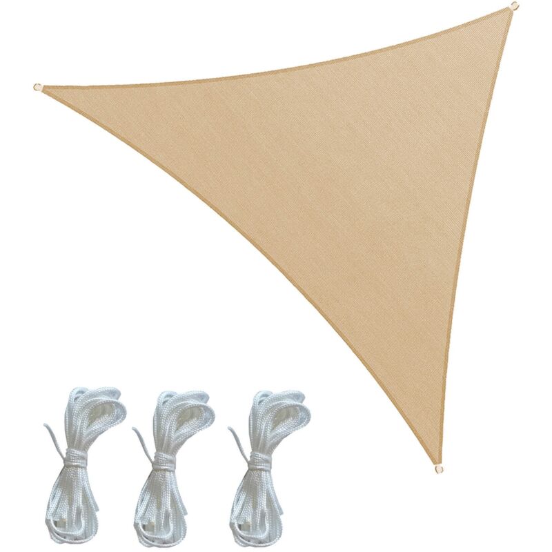 foto del prodotto tenda a vela rebecca mobili mopane 360x360x360 poliestere impermeabile acciaio beige scuro
