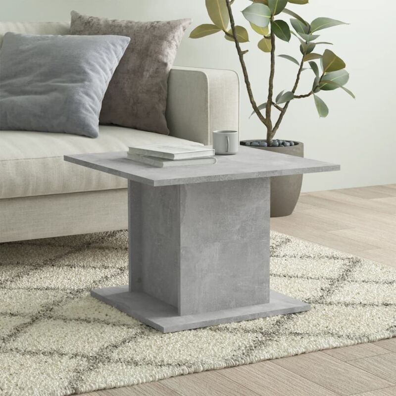 foto del prodotto tavolino basso tavolino da salotto ,tavolino da divano grigio cemento 55,5x55,5x40cm in truciolato itd45470
