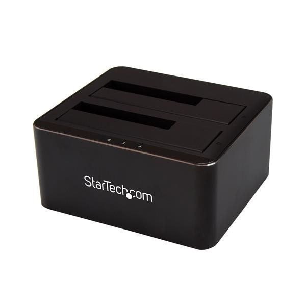 immagine 0 del prodotto startech.com docking station a doppio bay sata per 2x 2,5 3,5 sata ssd hdd usb 3.0