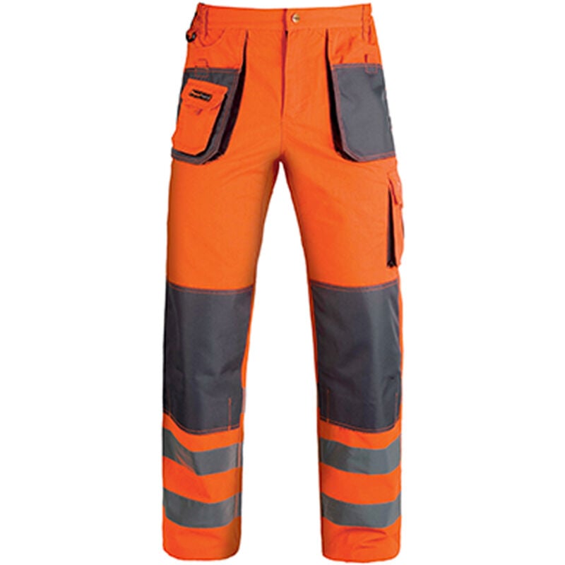 foto del prodotto kapriol pantaloni da lavoro alta visibilita riflettenti arancioni tg.l xl xxl l 