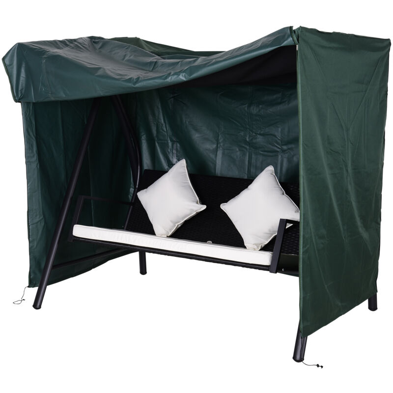 foto del prodotto telo per dondolo tessuto oxford rivestito in pvc 177x114x152cm outsunny