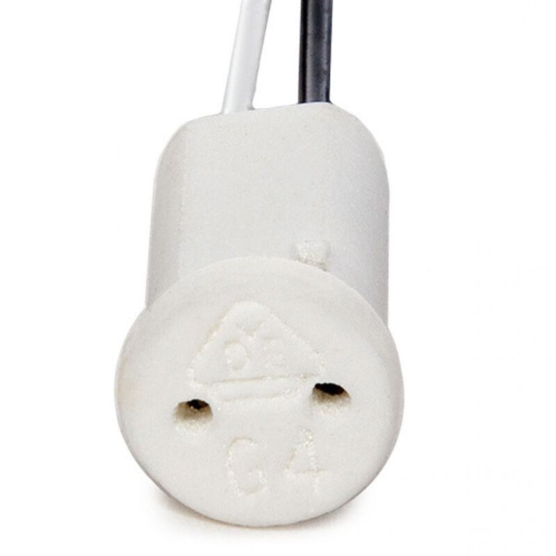 foto del prodotto portalampada ceramica g4 mr11 cavo 300mm 180 c