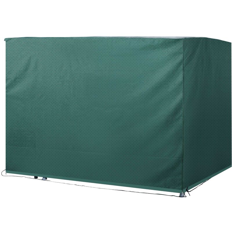 foto del prodotto giordanoshop telo copertura per dondolo e mobili da giardino impermeabile verde 215x155x150 cm