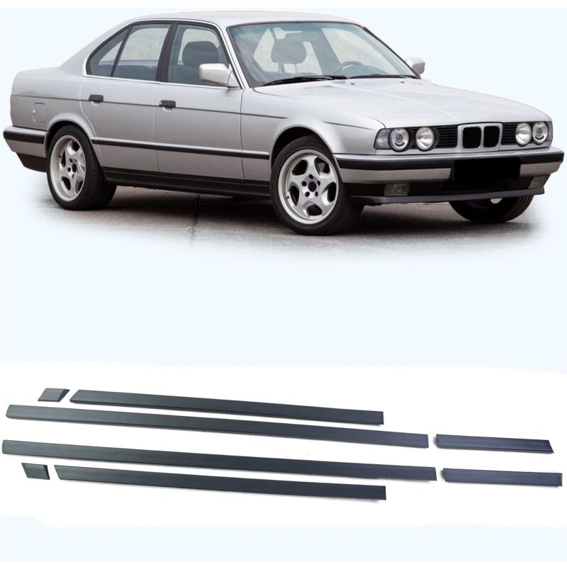 foto del prodotto listelli decorativi per auto per bmw serie 5 e34 berlina station wagon 1988 1996 8 pezzi nero