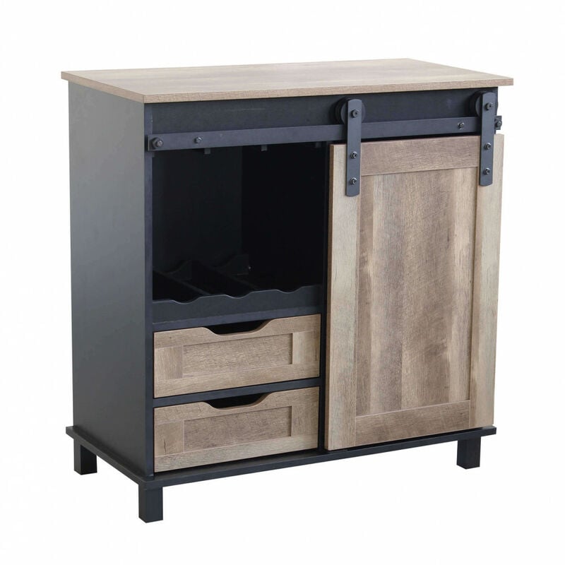 foto del prodotto bob gardens madia per soggiorno industrial in legno,acciaio cm 80x40x82 trey