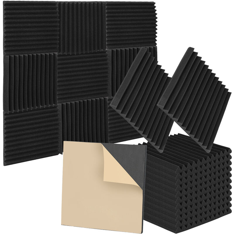 foto del prodotto hengda schiuma acustica assorbente per bass trap 30x30x2.5cm 