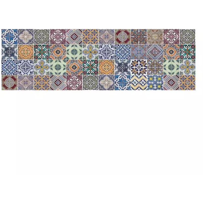 foto del prodotto crearreda paraschizzi adesivo da cucina fantasia azulejos , 190x60 cm