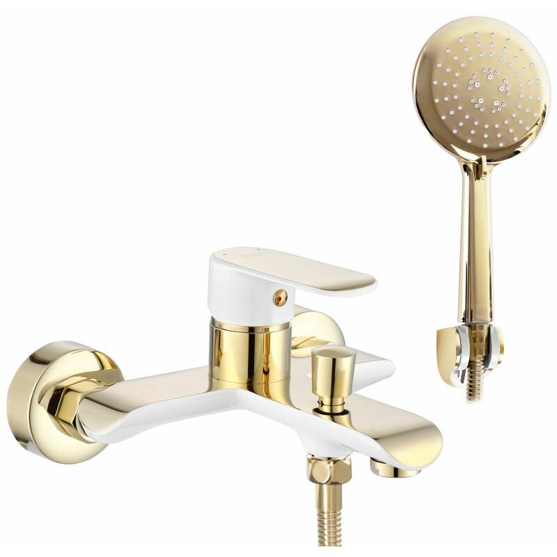 foto del prodotto rubinetto da vasca rea bloom white gold