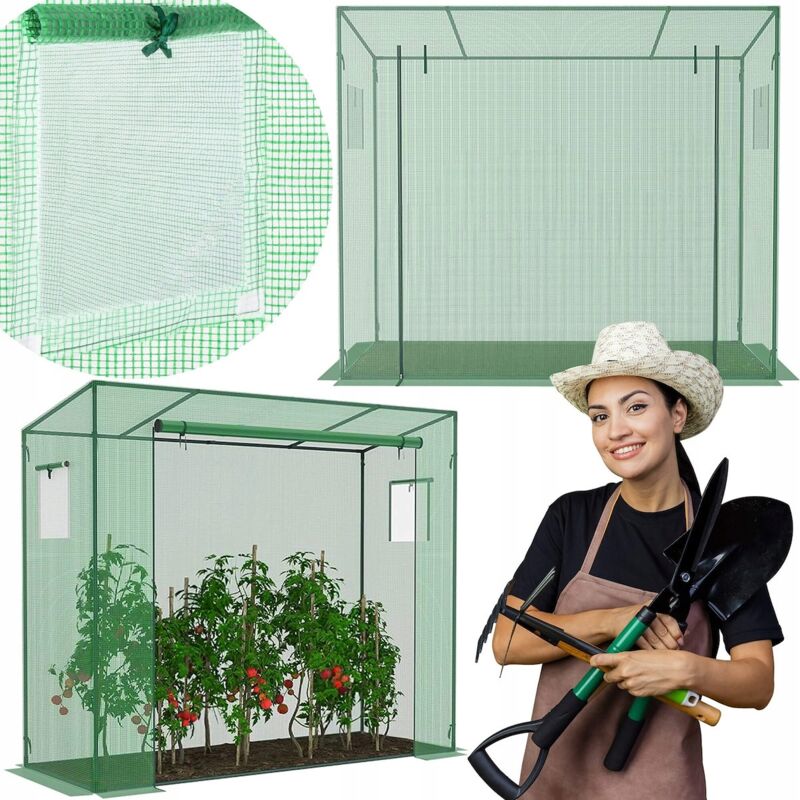 foto del prodotto tunnel agricola in plastica 200x80x170cm plastica uv 4 giardinaggio serra plastica