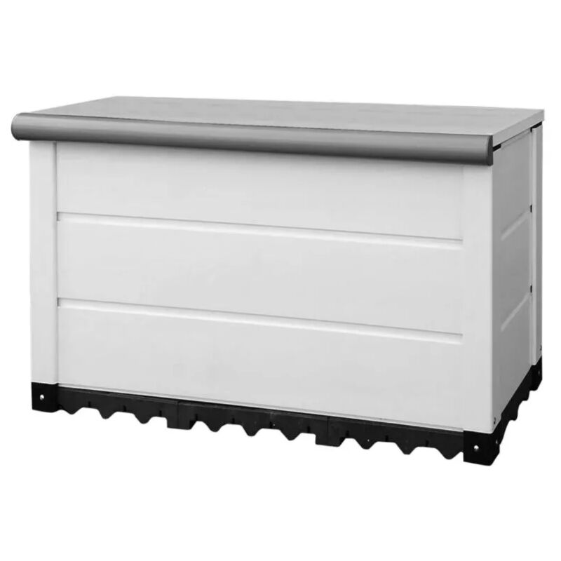foto del prodotto baule da esterno garofalo storage box urban 150 in pvc grigio 150 lt 82,5x48x56 cm